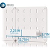 image:imageInterDesign iDesign Cade BPAFree Plastic Modular Hanging Pegboard Organizer Single Storage Hooks 488 x 267 x 125 Matte WhiteMatte White