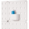 image:imageInterDesign iDesign Cade BPAFree Plastic Modular Hanging Pegboard Organizer Single Storage Hooks 488 x 267 x 125 Matte WhiteMatte White