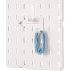 image:imageInterDesign iDesign Cade BPAFree Plastic Modular Hanging Pegboard Organizer Single Storage Hooks 488 x 267 x 125 Matte WhiteMatte White
