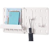 image:imageInterDesign iDesign Cade BPAFree Plastic Modular Hanging Pegboard Organizer Single Storage Hooks 488 x 267 x 125 Matte WhiteMatte White