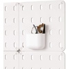 image:imageInterDesign iDesign Cade BPAFree Plastic Modular Hanging Pegboard Organizer Single Storage Hooks 488 x 267 x 125 Matte WhiteMatte White