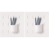 image:imageInterDesign iDesign Cade BPAFree Plastic Modular Hanging Pegboard Organizer Single Storage Hooks 488 x 267 x 125 Matte WhiteMatte White
