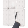 image:imageInterDesign iDesign Cade BPAFree Plastic Modular Hanging Pegboard Organizer Single Storage Hooks 488 x 267 x 125 Matte WhiteMatte White