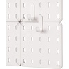 image:imageInterDesign iDesign Cade BPAFree Plastic Modular Hanging Pegboard Organizer Single Storage Hooks 488 x 267 x 125 Matte WhiteMatte White