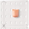 image:imageInterDesign iDesign Cade BPAFree Plastic Modular Hanging Pegboard Organizer Single Storage Hooks 488 x 267 x 125 Matte WhitePeach