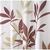 image:imageiDesign Leaves Botanical Fabric Shower Curtain  72 x 72 WhiteBlueBrown