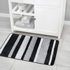 image:imageiDesign Ombre Microfiber Polyester Bath Mat NonSlip Shower Accent Rug for Master Guest and Kids Bathroom Entryway 34 x 21 Coral Ivory and GrayBlack and Gray