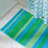 image:imageiDesign Ombre Microfiber Polyester Bath Mat NonSlip Shower Accent Rug for Master Guest and Kids Bathroom Entryway 34 x 21 Coral Ivory and GrayBlue and Green