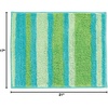 image:imageiDesign Ombre Microfiber Polyester Bath Mat NonSlip Shower Accent Rug for Master Guest and Kids Bathroom Entryway 34 x 21 Coral Ivory and GrayBlue and Green