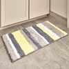 image:imageiDesign Ombre Microfiber Polyester Bath Mat NonSlip Shower Accent Rug for Master Guest and Kids Bathroom Entryway 34 x 21 Coral Ivory and GrayGray and Yellow