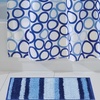 image:imageiDesign Ombre Microfiber Polyester Bath Mat NonSlip Shower Accent Rug for Master Guest and Kids Bathroom Entryway 34 x 21 Coral Ivory and GraySurf Blue