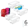 image:imageiDesign Plastic Drawer Organizer Set of 6 Clear8 x 4 x 3