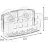 image:imageiDesign Plastic Sponge Holder with Suction Cups ClearSmall