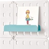 image:imageInterDesign iDesign Cade BPAFree Plastic Modular Hanging Pegboard Organizer Single Storage Hooks 488 x 267 x 125 Matte WhiteAqua