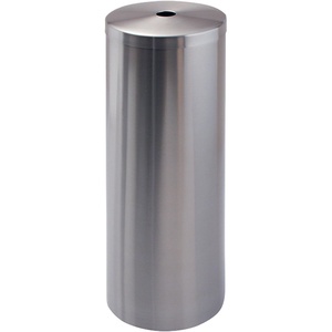 image:imageiDesign Forma Metal Toilet Paper Tissue Roll Reserve Canister Organizer for Master Guest Kids Office Bathroom or Closet 55 x 55 x 14 Brushed Stainless SteelCanister