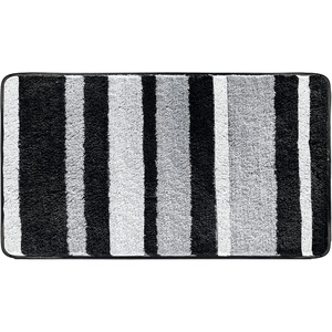 image:imageiDesign Ombre Microfiber Polyester Bath Mat NonSlip Shower Accent Rug for Master Guest and Kids Bathroom Entryway 34 x 21 Coral Ivory and GrayBlack and Gray