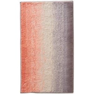 image:imageiDesign Ombre Microfiber Polyester Bath Mat NonSlip Shower Accent Rug for Master Guest and Kids Bathroom Entryway 34 x 21 Coral Ivory and GrayOmbre