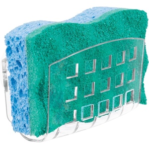 image:imageiDesign Plastic Sponge Holder with Suction Cups ClearSmall