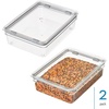 image:imageiDesign Large Food Storage Bin with Airtight Lid for Kitchen or Pantry Storage  Set of 2  ClearPack of 2