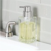 image:imageiDesign Refillable Foaming Dispenser for Kitchen or Bathroom VanitySet of 2ClearBrushed Nickel Soap Pump SilverPack of 2