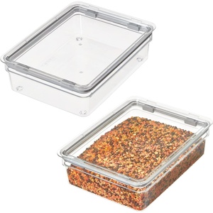 image:imageiDesign Large Food Storage Bin with Airtight Lid for Kitchen or Pantry Storage  Set of 2  ClearPack of 2
