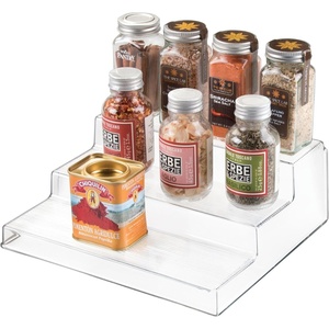 image:imageiDesign Recycled Plastic 3Tier Spice Rack The Linus Collection  88 x 101 x 35 Clear88 x 101 x 35