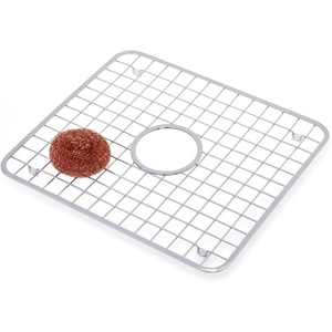 image:imageiDesign Stainless Steel Sink Grid for Kitchen Sink with Center Drain  PolishedDraining
