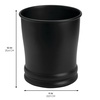 image:imageiDesign Olivia Metal Wastebasket Small Round Plastic Vintage Trash Can for Bathroom Bedroom Dorm College Office  Matte Black Waste CanMatte Black