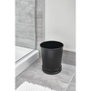 image:imageiDesign Olivia Metal Wastebasket Small Round Plastic Vintage Trash Can for Bathroom Bedroom Dorm College Office  Matte Black Waste CanMatte Black