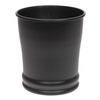image:imageiDesign Olivia Metal Wastebasket Small Round Plastic Vintage Trash Can for Bathroom Bedroom Dorm College Office  Matte Black Waste CanMatte Black