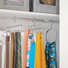 image:imageiDesign Axis Metal Hanger Hanging Closet Organization Storage Holder Mens Ties Womens Shawls Pashminas Scarves Clothing Accessories 14 Hooks Tie and Belt RackChrome