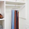image:imageiDesign Axis Metal Hanger Hanging Closet Organization Storage Holder Mens Ties Womens Shawls Pashminas Scarves Clothing Accessories 14 Hooks Tie and Belt RackChrome