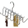 image:imageiDesign Axis Metal Hanger Hanging Closet Organization Storage Holder Mens Ties Womens Shawls Pashminas Scarves Clothing Accessories 14 Hooks Tie and Belt RackChrome