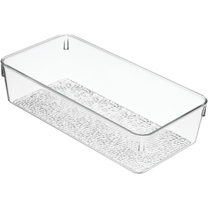 image:imageiDesign 49250 Rain BPAFree Plastic Drawer Organizer Tray  12 x 6 x 3 ClearMedium