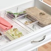 image:imageiDesign Plastic 3Section Drawer Organizer for Kitchen Bathroom or Office Storage  Clear13 x 5 x 225  3 Compartment Pack of 2