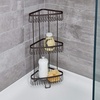 image:imageiDesign York Metal Wire Corner Standing Shower Caddy 3Tier Bath Shelf Baskets for Towels Soap Shampoo Lotion Accessories BronzeBronze
