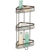 image:imageiDesign York Metal Wire Corner Standing Shower Caddy 3Tier Bath Shelf Baskets for Towels Soap Shampoo Lotion Accessories BronzeBronze