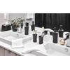 image:imageiDesign  26181 Olivia Metal Tumbler Makeup Brush Holder and Toothbrush Cup for Bathroom Countertop Desk Dorm College and Vanity 325 x 325 x 425 BronzeMatte Black