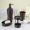 image:imageiDesign  26181 Olivia Metal Tumbler Makeup Brush Holder and Toothbrush Cup for Bathroom Countertop Desk Dorm College and Vanity 325 x 325 x 425 BronzeBronze