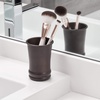 image:imageiDesign  26181 Olivia Metal Tumbler Makeup Brush Holder and Toothbrush Cup for Bathroom Countertop Desk Dorm College and Vanity 325 x 325 x 425 BronzeBronze