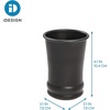 image:imageiDesign  26181 Olivia Metal Tumbler Makeup Brush Holder and Toothbrush Cup for Bathroom Countertop Desk Dorm College and Vanity 325 x 325 x 425 BronzeMatte Black