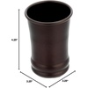 image:imageiDesign  26181 Olivia Metal Tumbler Makeup Brush Holder and Toothbrush Cup for Bathroom Countertop Desk Dorm College and Vanity 325 x 325 x 425 BronzeBronze