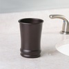 image:imageiDesign  26181 Olivia Metal Tumbler Makeup Brush Holder and Toothbrush Cup for Bathroom Countertop Desk Dorm College and Vanity 325 x 325 x 425 BronzeBronze