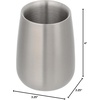 image:imageiDesign Nogu Metal Tumbler Cup Holder for Makeup Brushes Toothbrushes Glasses Brushes on Bathroom Vanity Countertops College Dorm Bedroom Desks 325 x 325 x 4  Brushed Stainless SteelPack of 1