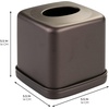 image:imageiDesign York Facial Tissue Box Cover Vintage Holder for Bathroom Vanity Countertops 575 x 575 x 55 Chrome and WhiteBronze