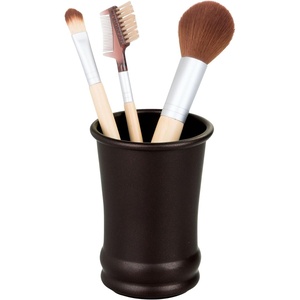 image:imageiDesign  26181 Olivia Metal Tumbler Makeup Brush Holder and Toothbrush Cup for Bathroom Countertop Desk Dorm College and Vanity 325 x 325 x 425 BronzeBronze
