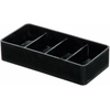 image:imageiDesign The Sarah Tanno Collection 5 Slot Silicone Cosmetic Drawer Organizer Black5 Section