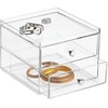 image:imageiDesign Plastic 2 Jewelry Box Compact Storage Organization Drawers Set for Cosmetics Dental Supplies Hair Care Bathroom Office Dorm Desk Countertop 65 x 7 x 52 Drawer