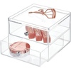 image:imageiDesign Plastic 2 Jewelry Box Compact Storage Organization Drawers Set for Cosmetics Dental Supplies Hair Care Bathroom Office Dorm Desk Countertop 65 x 7 x 52 Drawer