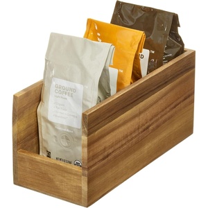image:imageiDesign Acacia Wood OpenFront Bin NaturalPack of 1